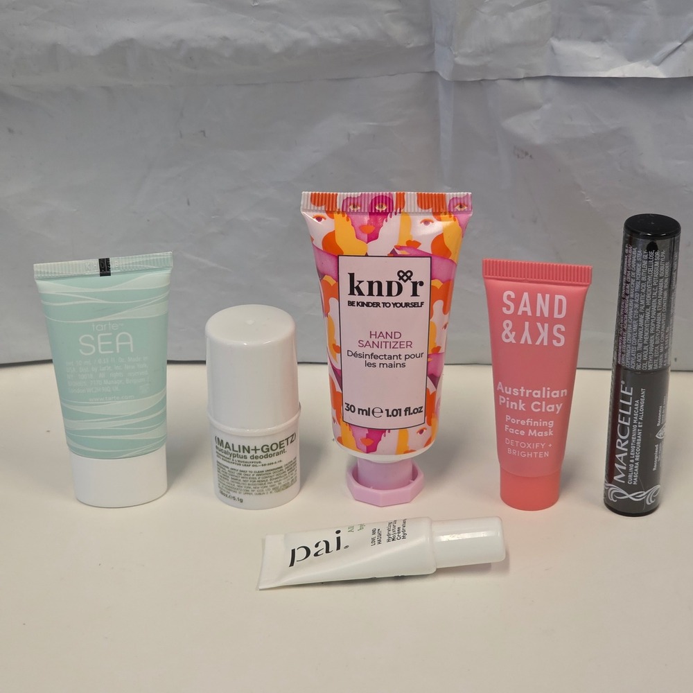 NEW Beauty Lot Tarte Malin+Goetz Sand & Sky Beauty Skincare 6pc Primer Mascara